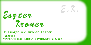 eszter kroner business card